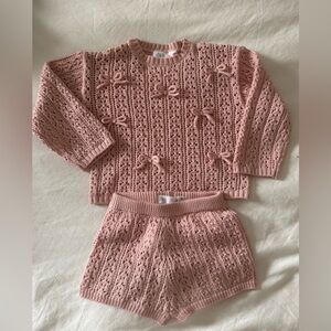 NWOT Zara Sweater and Shorts Set